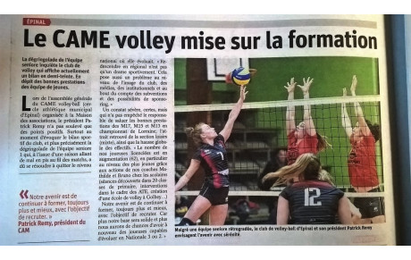 Le CAME Volley mise sur la formation